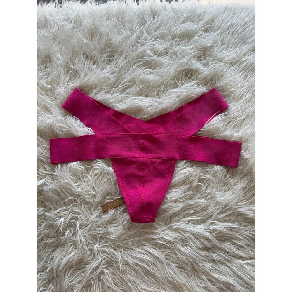 Skims Swim Knit Strappy Bikini Bottom Magenta Size 3X